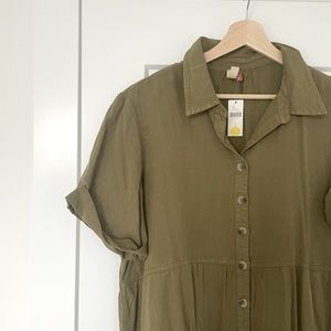 Anthropologie Pilcro Buttondown Swing Dress w/ Pockets NWT